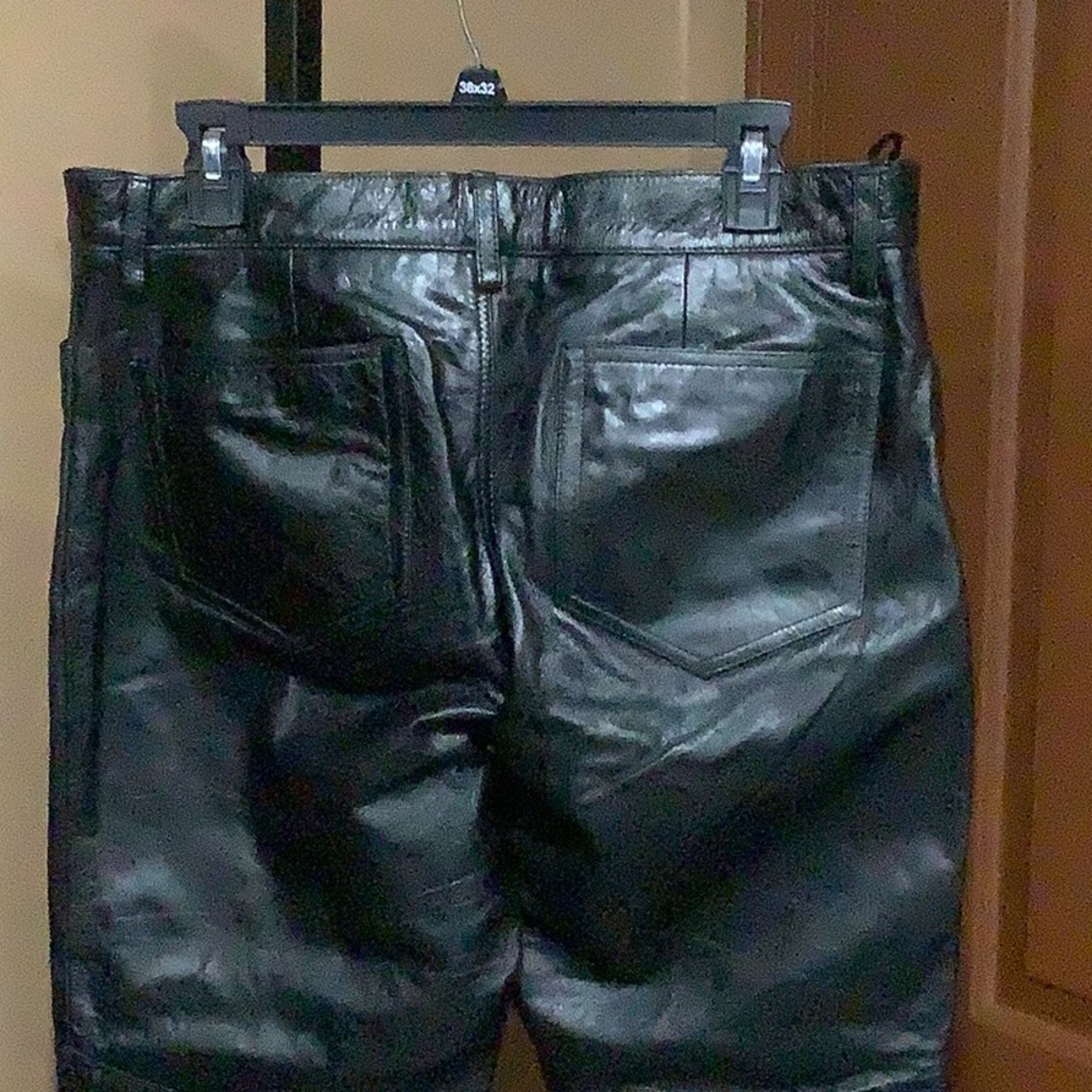 EUC Vintage Gap Women’s 12 Black Boot Cut Leather pants - Picture 4 of 8